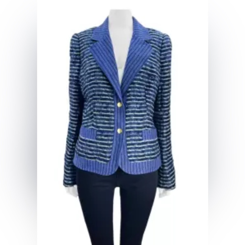 Escada Blue Striped Blazer
